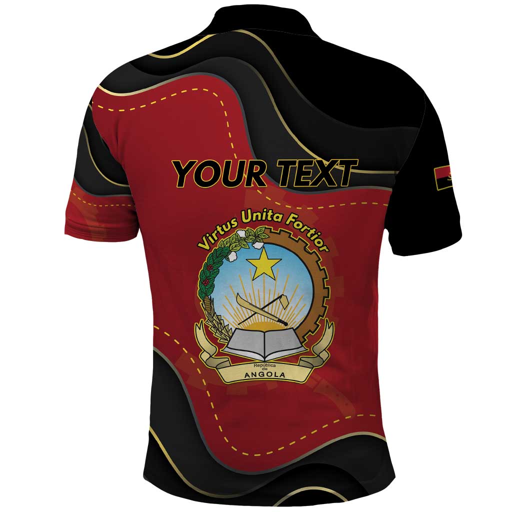 Personalized Dia da Independencia de Angola Polo Shirt Virtus Unita Fortior - African Pride