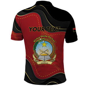 Personalized Dia da Independencia de Angola Polo Shirt Virtus Unita Fortior - African Pride