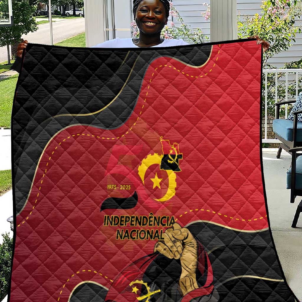 Dia da Independencia de Angola Quilt Virtus Unita Fortior - African Pride