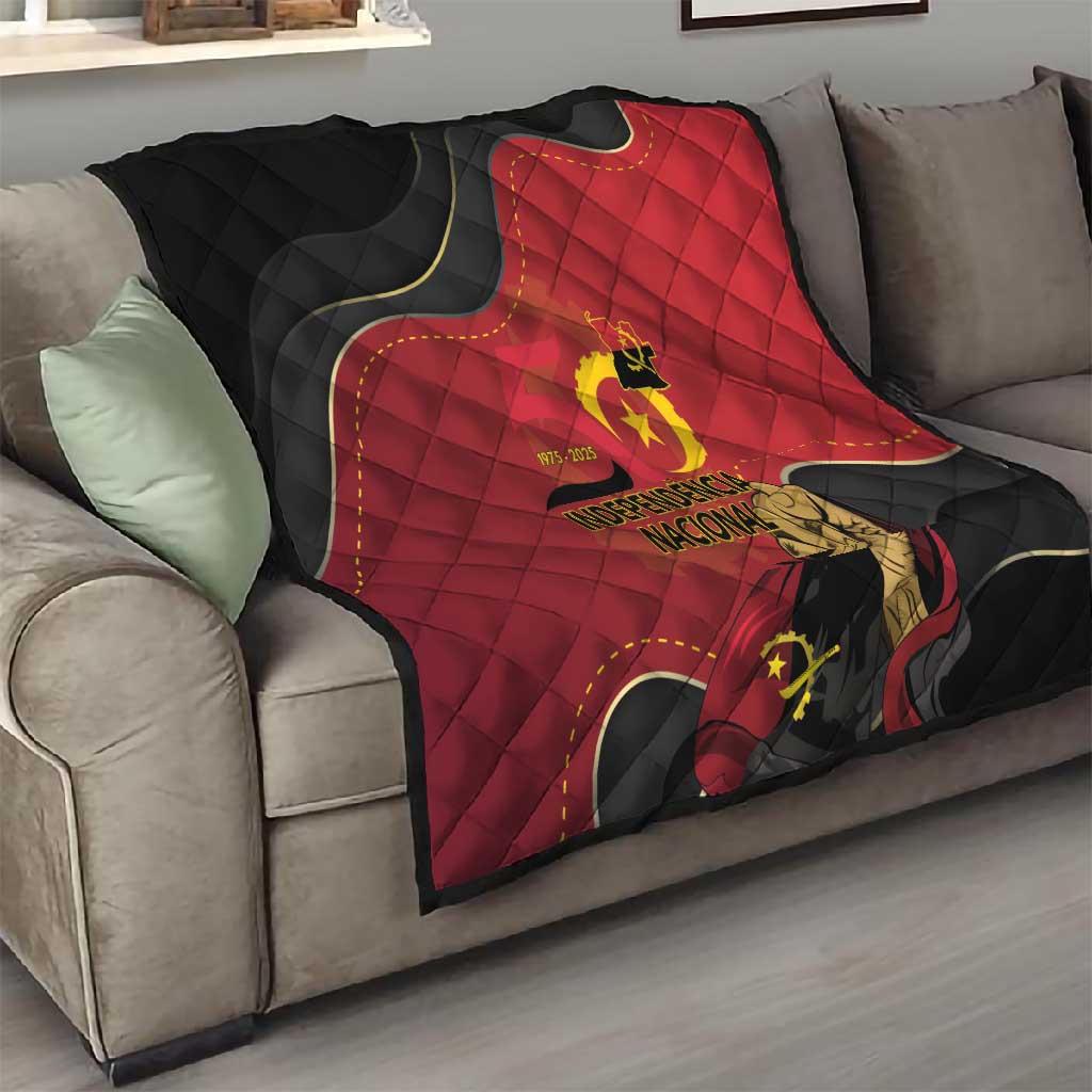 Dia da Independencia de Angola Quilt Virtus Unita Fortior - African Pride