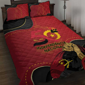 Dia da Independencia de Angola Quilt Bed Set Virtus Unita Fortior - African Pride