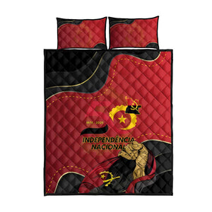 Dia da Independencia de Angola Quilt Bed Set Virtus Unita Fortior - African Pride