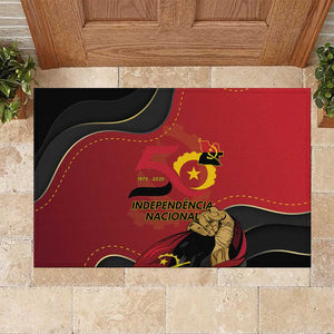 Dia da Independencia de Angola Rubber Doormat Virtus Unita Fortior - African Pride