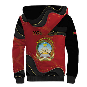 Personalized Dia da Independencia de Angola Sherpa Hoodie Virtus Unita Fortior - African Pride