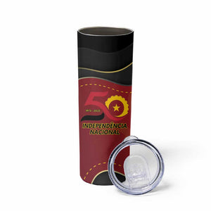 Personalized Dia da Independencia de Angola Skinny Tumbler Virtus Unita Fortior - African Pride