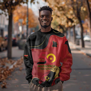 Personalized Dia da Independencia de Angola Sweatshirt Virtus Unita Fortior - African Pride