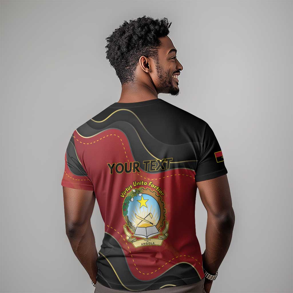 Personalized Dia da Independencia de Angola T shirt Virtus Unita Fortior - African Pride