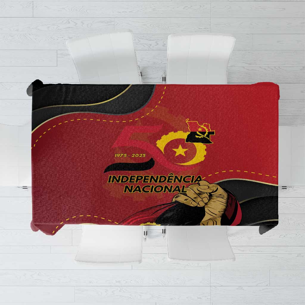 Dia da Independencia de Angola Tablecloth Virtus Unita Fortior - African Pride