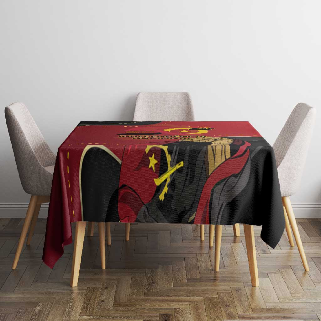 Dia da Independencia de Angola Tablecloth Virtus Unita Fortior - African Pride