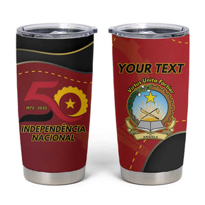 Personalized Dia da Independencia de Angola Tumbler Cup Virtus Unita Fortior - African Pride