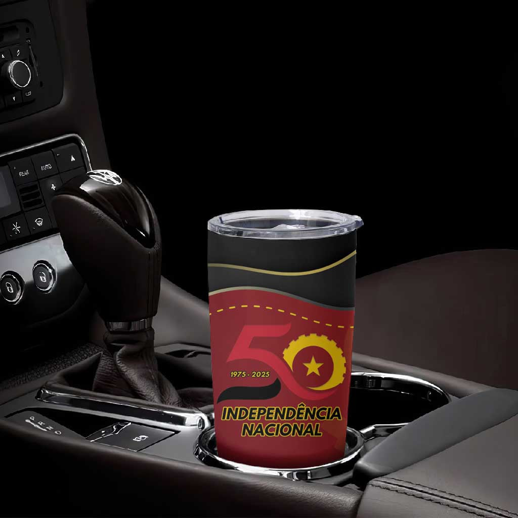 Personalized Dia da Independencia de Angola Tumbler Cup Virtus Unita Fortior - African Pride