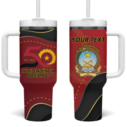 Personalized Dia da Independencia de Angola Tumbler With Handle Virtus Unita Fortior - African Pride