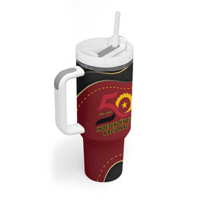 Personalized Dia da Independencia de Angola Tumbler With Handle Virtus Unita Fortior - African Pride