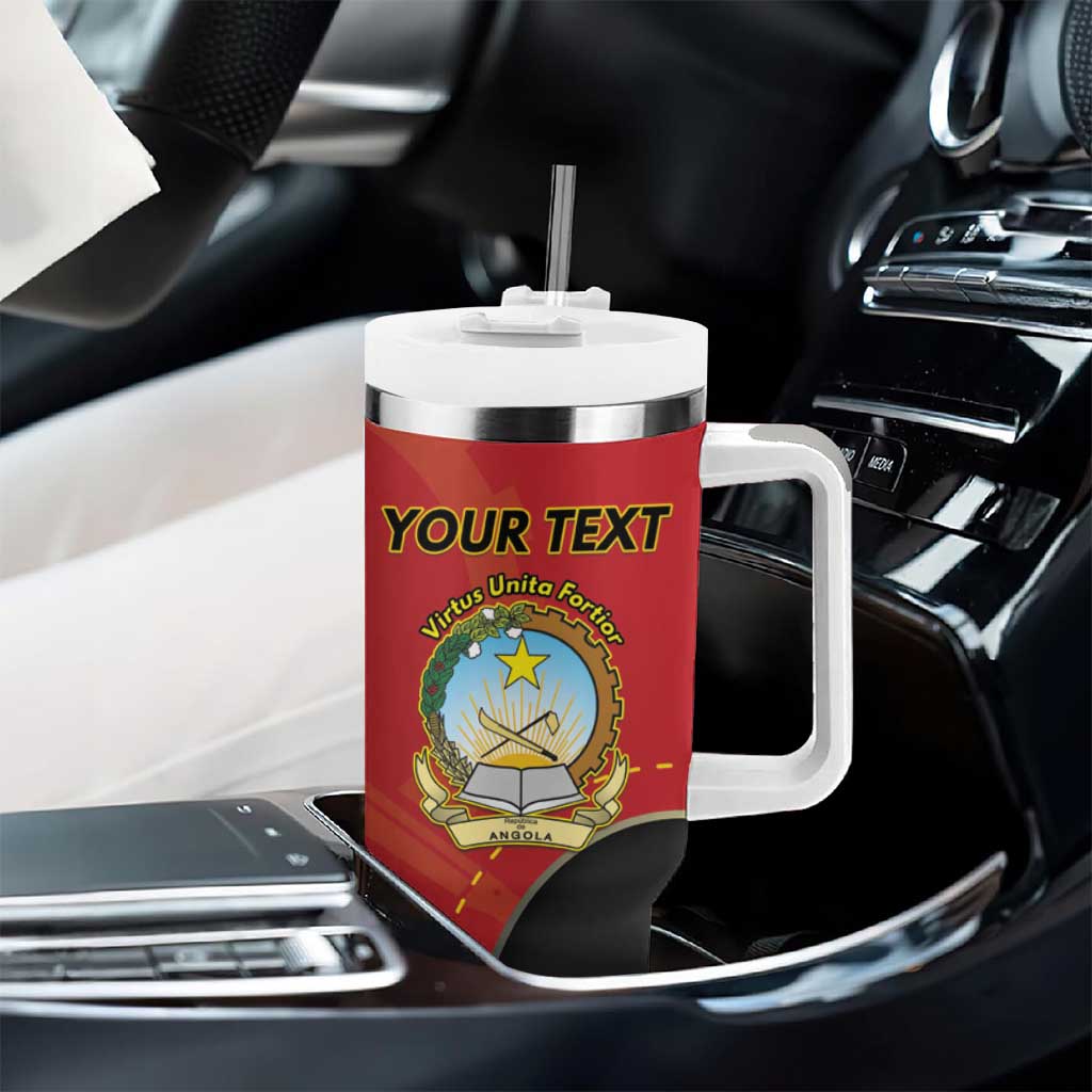 Personalized Dia da Independencia de Angola Tumbler With Handle Virtus Unita Fortior - African Pride