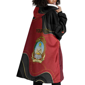 Personalized Dia da Independencia de Angola Wearable Blanket Hoodie Virtus Unita Fortior - African Pride