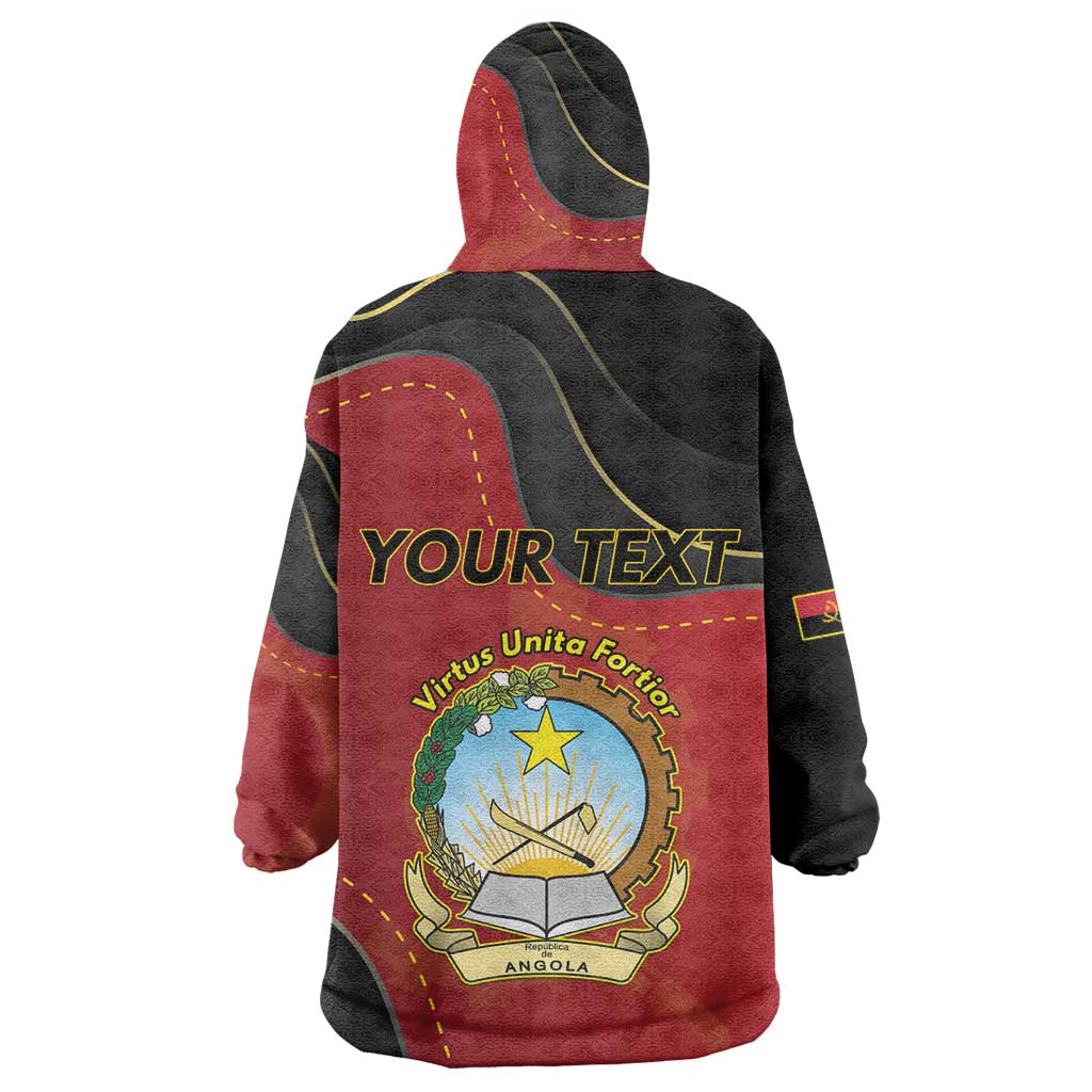 Personalized Dia da Independencia de Angola Wearable Blanket Hoodie Virtus Unita Fortior - African Pride