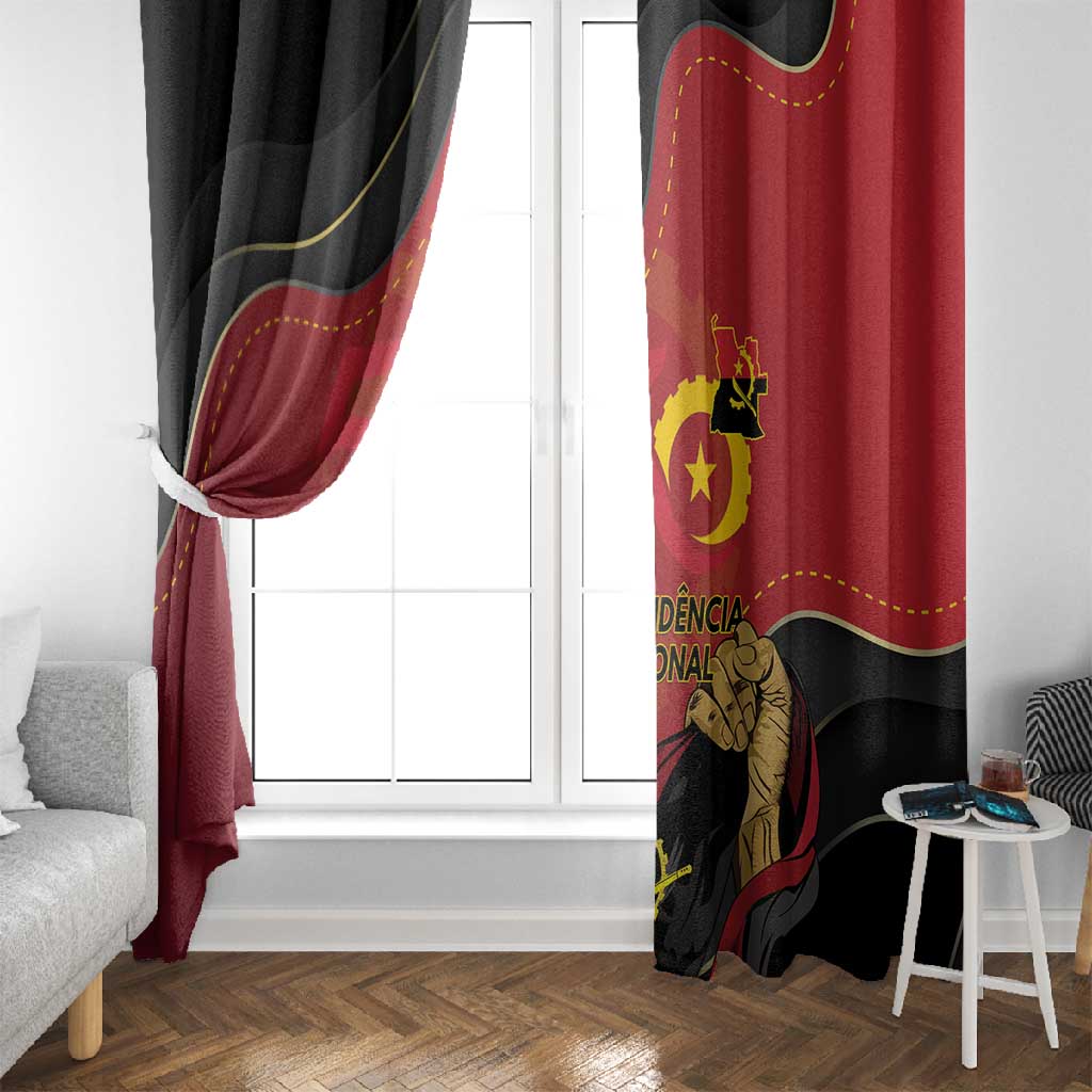 Dia da Independencia de Angola Window Curtain Virtus Unita Fortior - African Pride