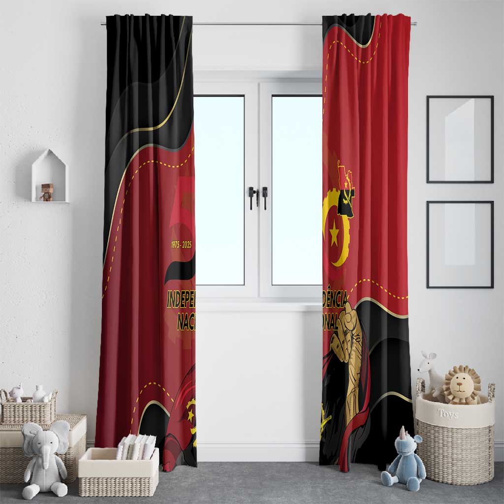 Dia da Independencia de Angola Window Curtain Virtus Unita Fortior - African Pride
