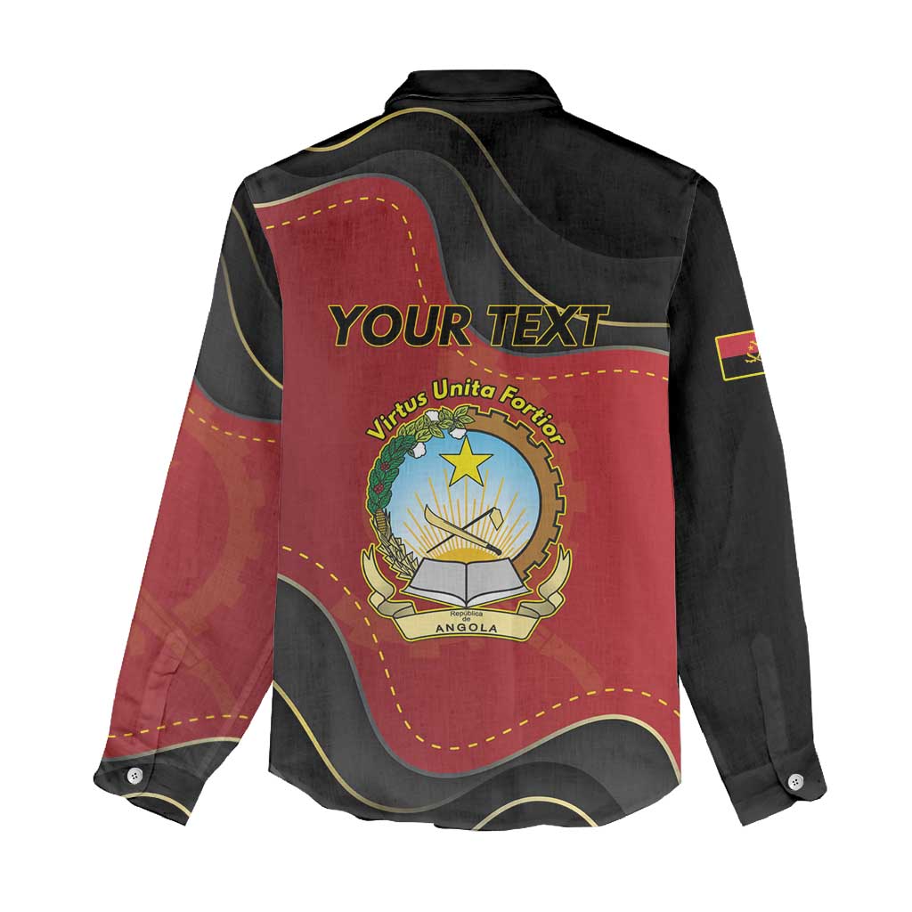 Personalized Dia da Independencia de Angola Women Casual Shirt Virtus Unita Fortior - African Pride