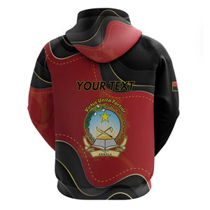 Personalized Dia da Independencia de Angola Zip Hoodie Virtus Unita Fortior - African Pride
