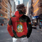Personalized Dia da Independencia de Angola Zip Hoodie Virtus Unita Fortior - African Pride