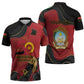 Personalized Angola Independence Day Zipper Polo Shirt Virtue Is Stronger When United