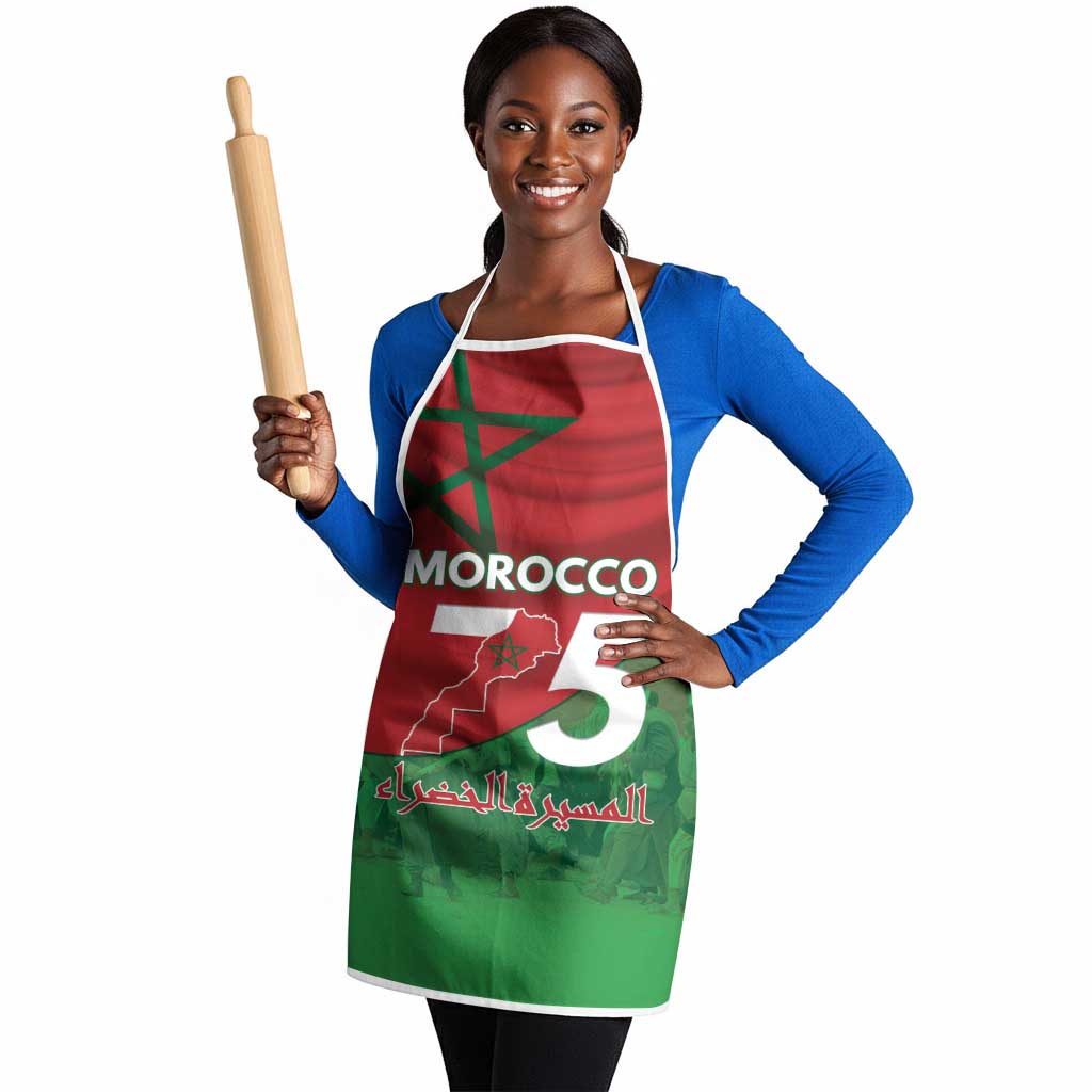 Morocco Green March Day Apron One People - One Nation