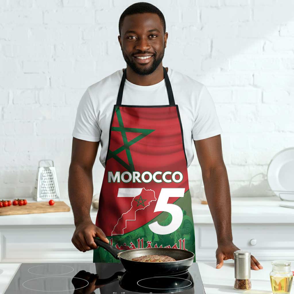 Morocco Green March Day Apron One People - One Nation
