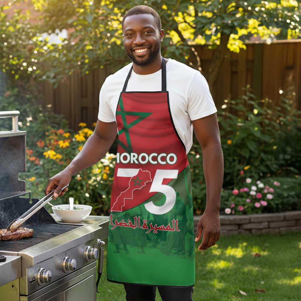Morocco Green March Day Apron One People - One Nation