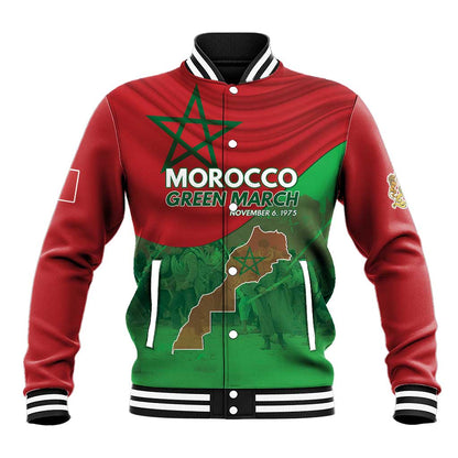 Morocco La Marche Verte Baseball Jacket Happy 50th Anniversary - African Pride