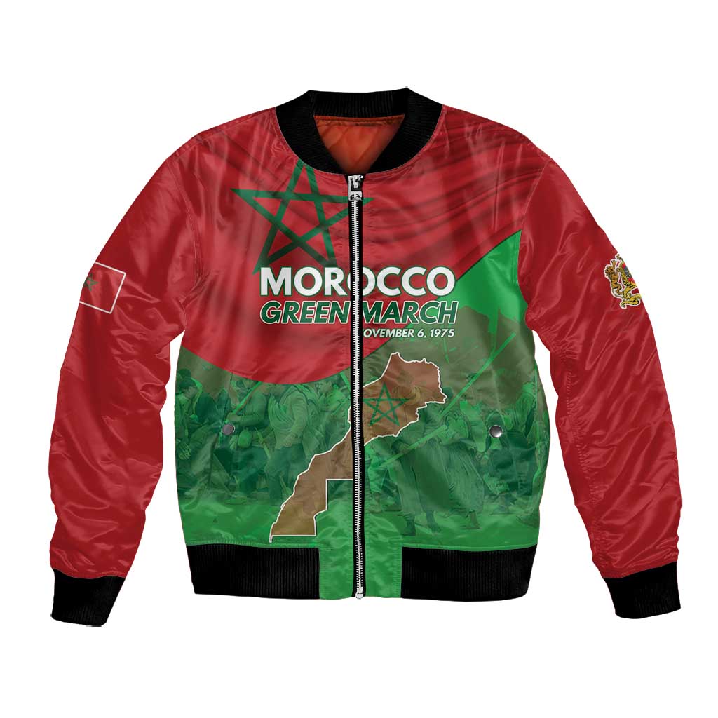 Morocco La Marche Verte Bomber Jacket Happy 50th Anniversary - African Pride