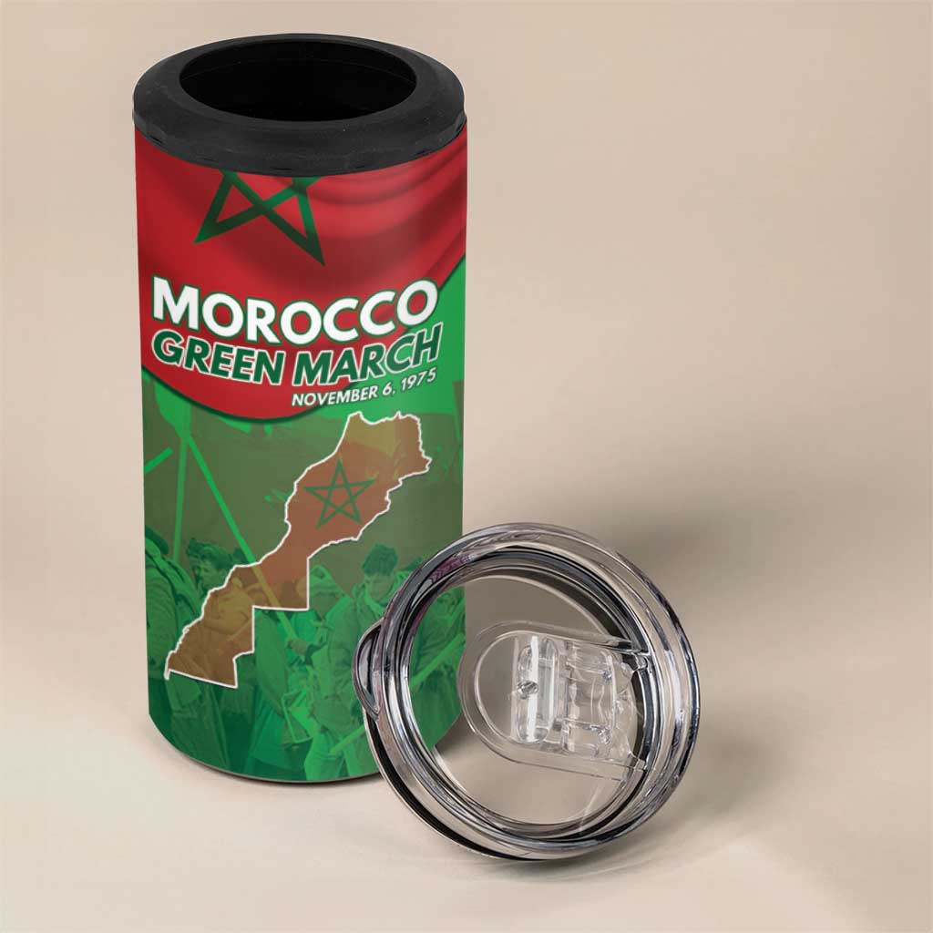 Morocco La Marche Verte 4 in 1 Can Cooler Tumbler Happy 50th Anniversary - African Pride