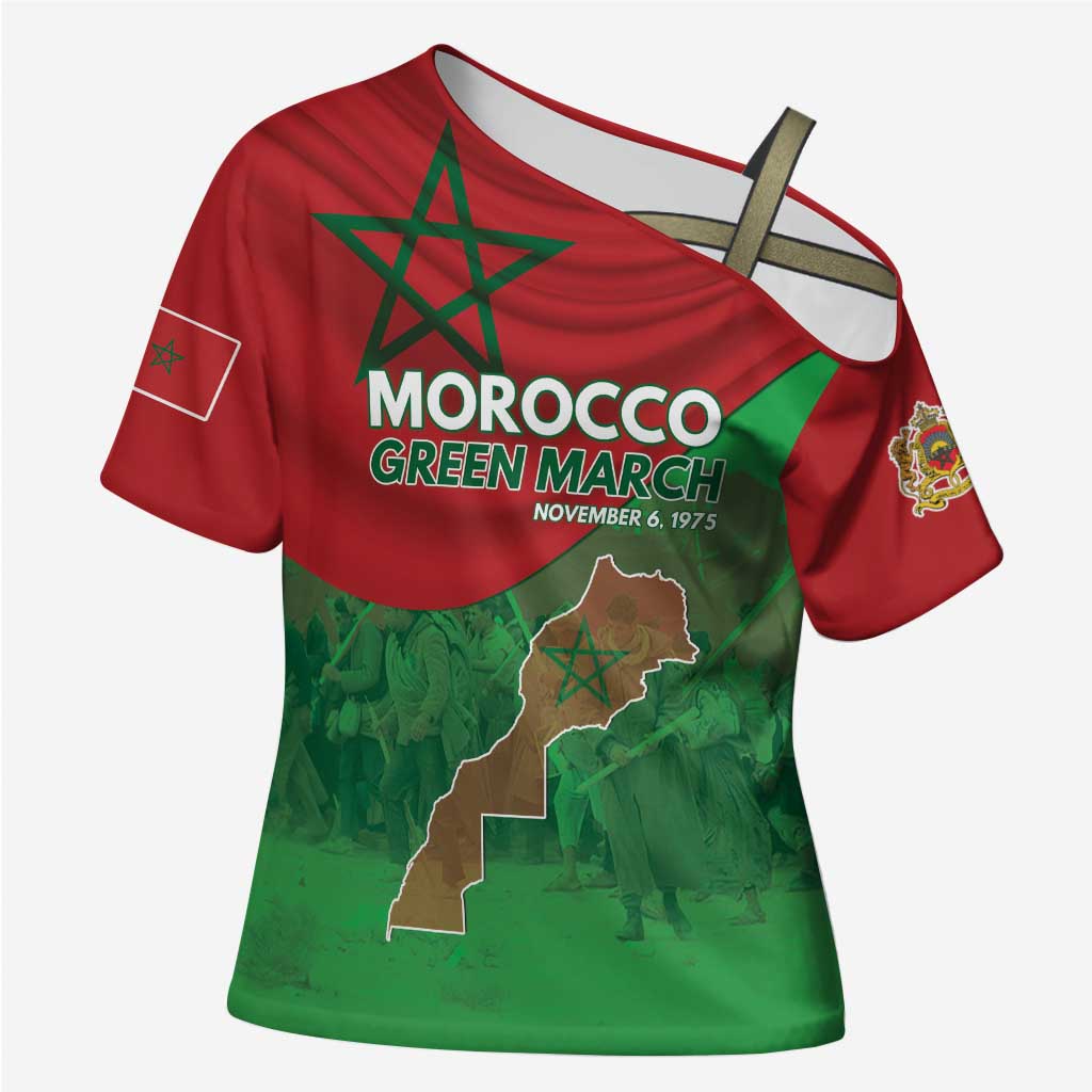 Morocco Green March Day Cross Shoulder Shirt One People - One Nation