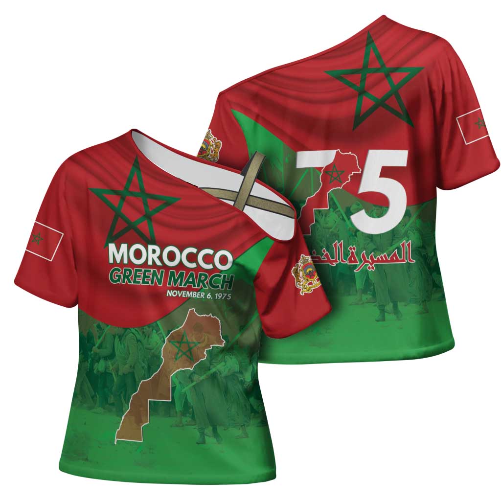 Morocco Green March Day Cross Shoulder Shirt One People - One Nation