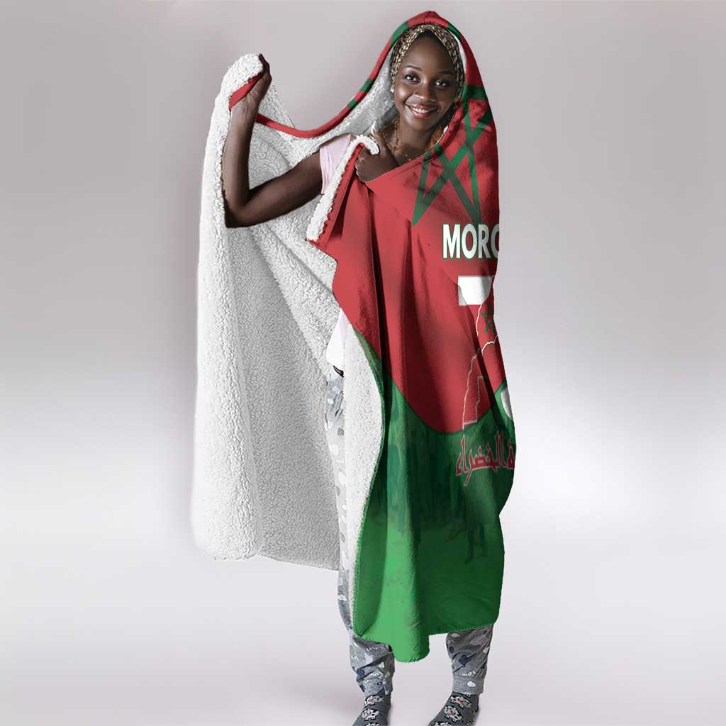 Morocco La Marche Verte Hooded Blanket Happy 50th Anniversary - African Pride