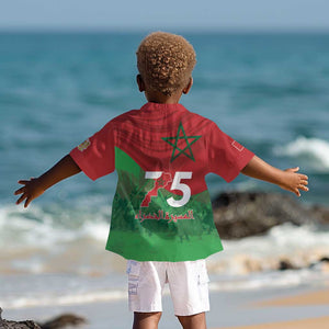 Morocco La Marche Verte Kid Hawaiian Shirt Happy 50th Anniversary - African Pride