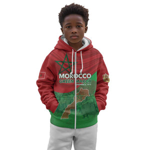 Morocco La Marche Verte Kid Hoodie Happy 50th Anniversary - African Pride