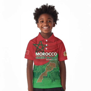 Morocco La Marche Verte Kid Polo Shirt Happy 50th Anniversary - African Pride