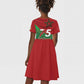 Morocco La Marche Verte Kid Short Sleeve Dress Happy 50th Anniversary - African Pride