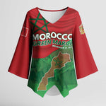 Morocco Green March Day Kimono Sleeve Blouse One People - One Nation