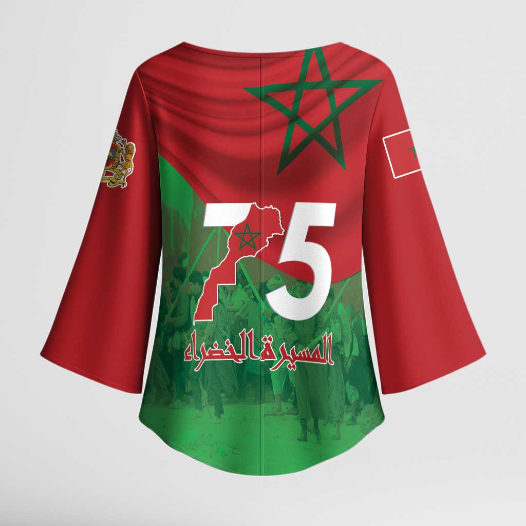 Morocco Green March Day Kimono Sleeve Blouse One People - One Nation