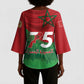 Morocco Green March Day Kimono Sleeve Blouse One People - One Nation
