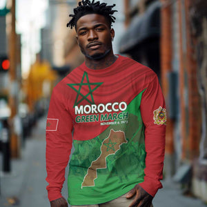 Morocco La Marche Verte Long Sleeve Shirt Happy 50th Anniversary - African Pride