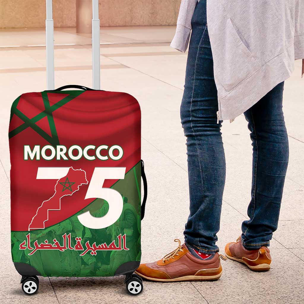 Morocco La Marche Verte Luggage Cover Happy 50th Anniversary - African Pride