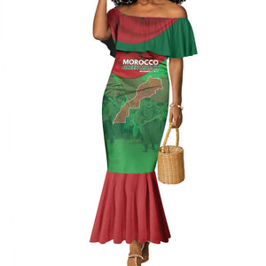 Morocco La Marche Verte Mermaid Dress Happy 50th Anniversary - African Pride