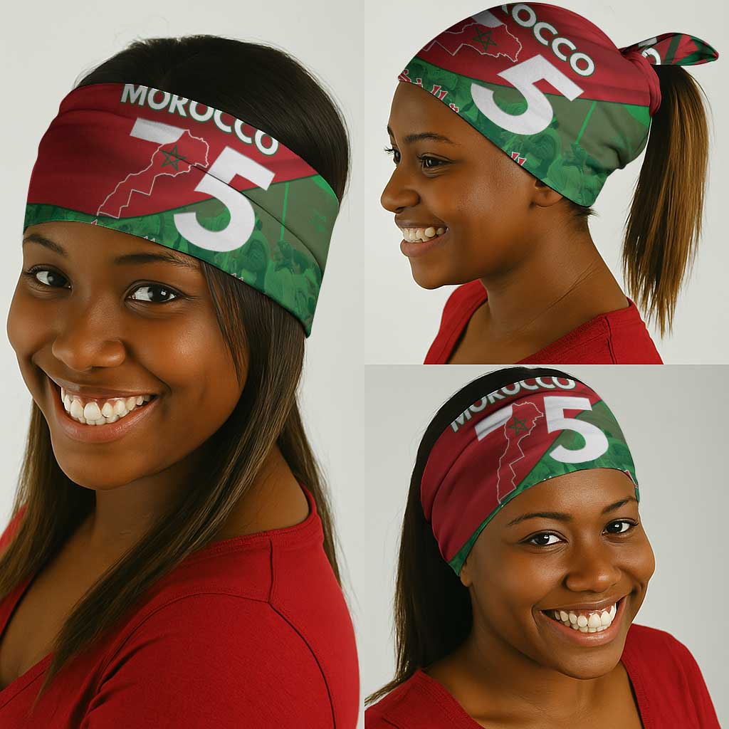 Morocco La Marche Verte Neck Gaiter Happy 50th Anniversary - African Pride