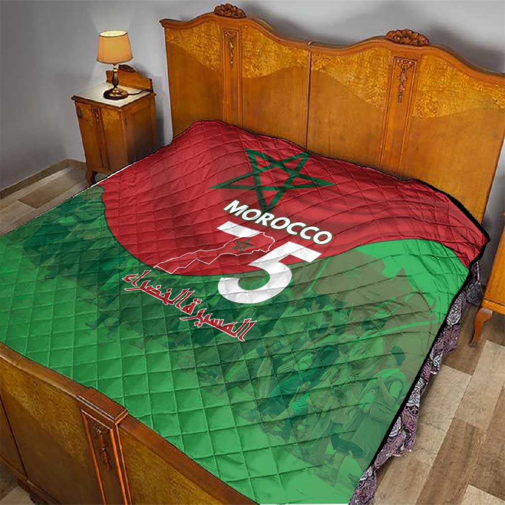 Morocco La Marche Verte Quilt Happy 50th Anniversary - African Pride