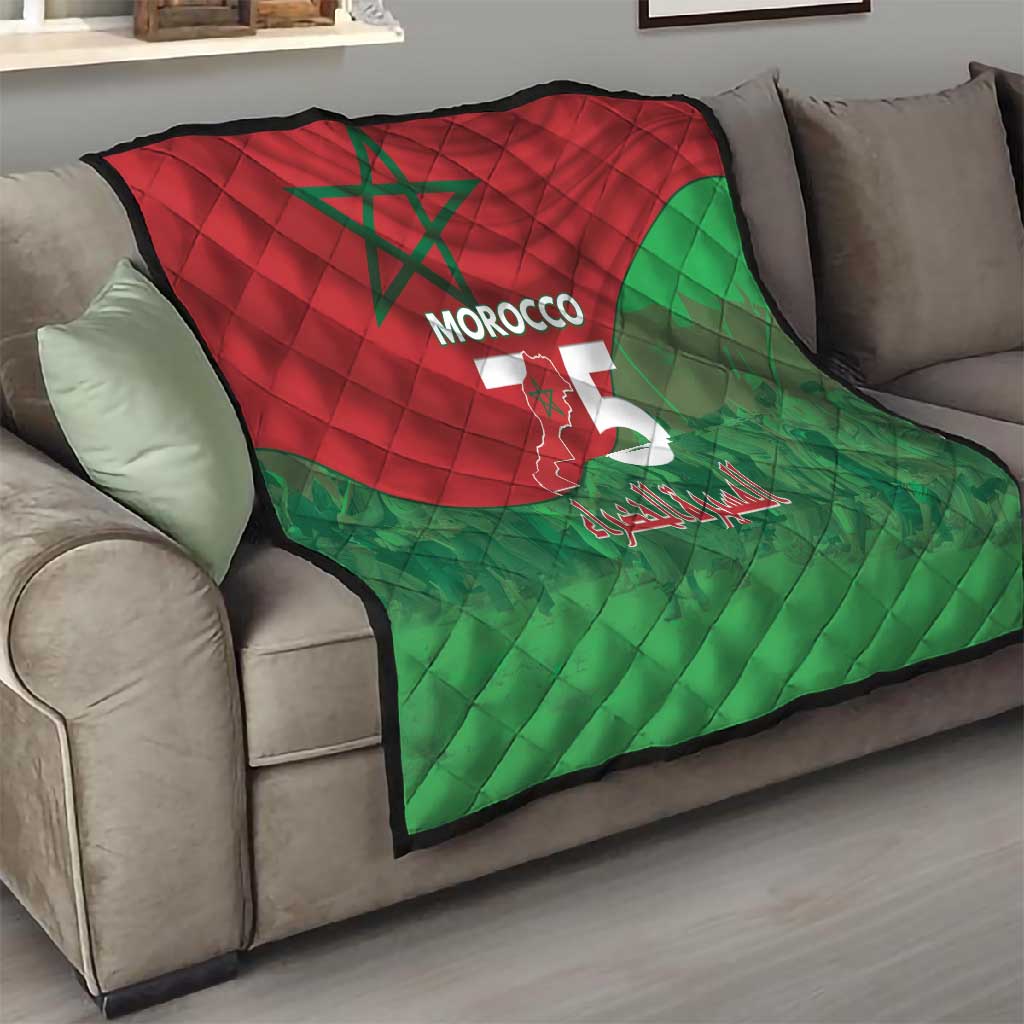 Morocco La Marche Verte Quilt Happy 50th Anniversary - African Pride