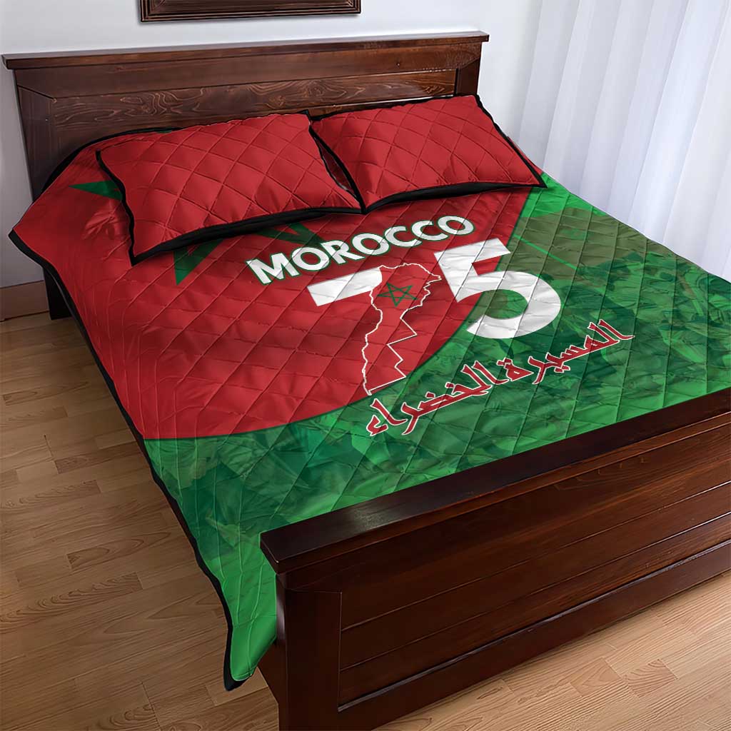 Morocco La Marche Verte Quilt Bed Set Happy 50th Anniversary - African Pride