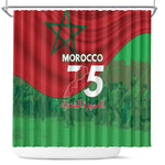 Morocco La Marche Verte Shower Curtain Happy 50th Anniversary - African Pride